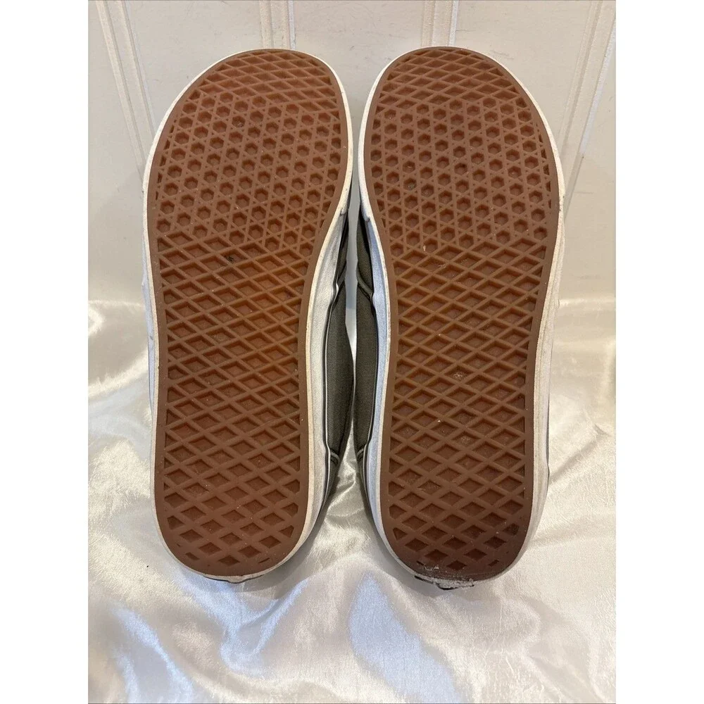 VANS Men's Gray Canvas Sneakers Skateboarding Shoes Lace Up Size 13